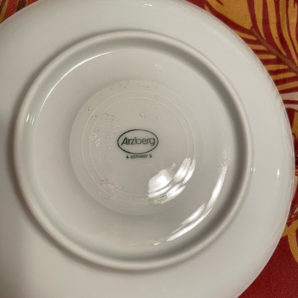 Set of 2 Vintage Arzberg Form 1382 Blue Blossoms 2 Cups & 2 Saucers - Picture 5 of 6